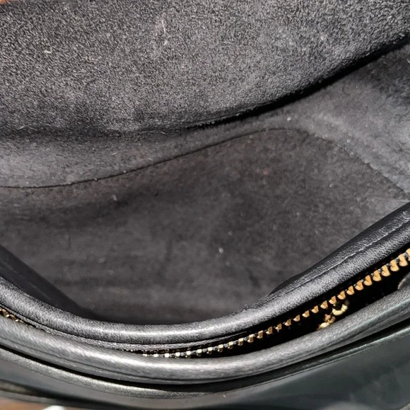 COACH purse Leather and Brass Flap Top Shoulder Bag vintage 1990s Patricia - Picture 6 of 10